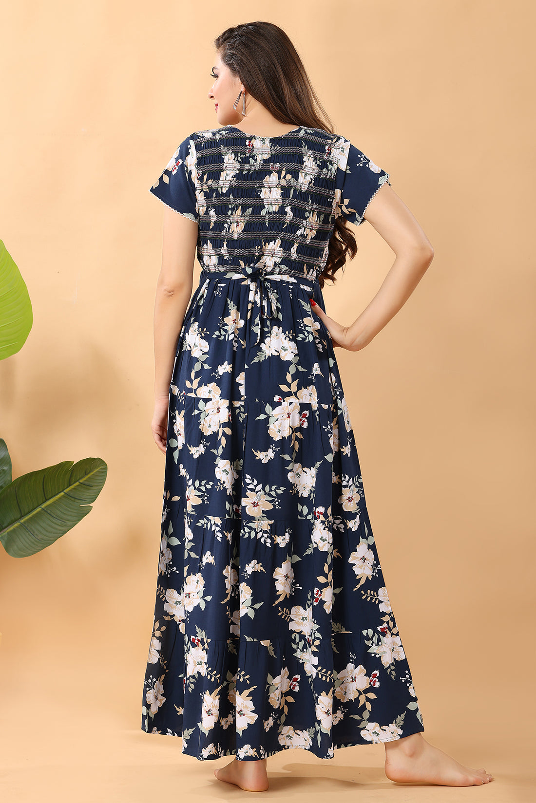 Smoking Floral Frock Nighty