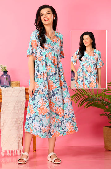 3/4 Rayon Cotton Nighty