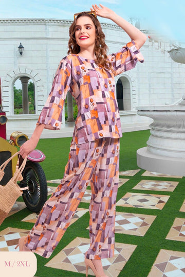 Stylish Rayon Cotton Cord Sets